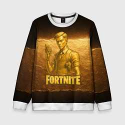 Свитшот детский Fortnite золотой Мидас, цвет: 3D-белый