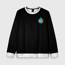 Свитшот детский Лучше вода у друга полноцветный узор, цвет: 3D-белый