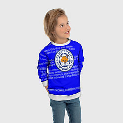 Свитшот детский Лестер сити код, цвет: 3D-белый — фото 2