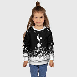 Свитшот детский Тоттенхэм Хотспур белые краски, цвет: 3D-белый — фото 2