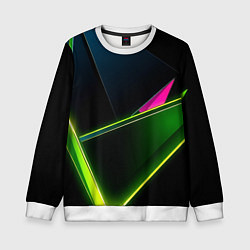 Свитшот детский Неоновое освещение, цвет: 3D-белый