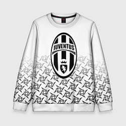Свитшот детский Ювентус паттерн ниндзя, цвет: 3D-белый