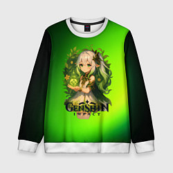 Свитшот детский Нахида Genshin Impact, цвет: 3D-белый
