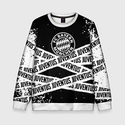 Свитшот детский Бавария Мюнхен x Ювентус, цвет: 3D-белый