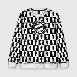 Свитшот детский Бавария Мюнхен люди паттерн текстура, цвет: 3D-белый