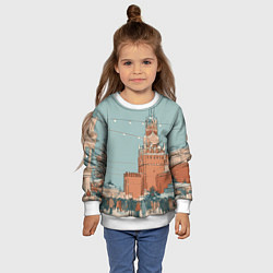 Свитшот детский Праздничная атмосфера на новый год, цвет: 3D-белый — фото 2