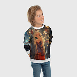 Свитшот детский Новогодняя лошадка, цвет: 3D-белый — фото 2