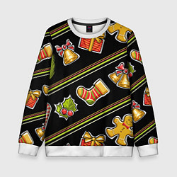 Свитшот детский Рождественский дух, цвет: 3D-белый