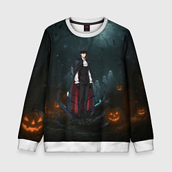 Свитшот детский Вампир Сон Джин-Ву - Поднятие уровня в одиночку ан, цвет: 3D-белый