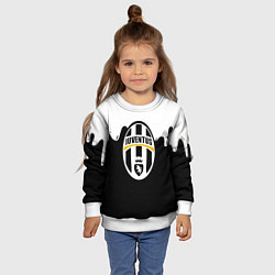 Свитшот детский Juventus капли красок, цвет: 3D-белый — фото 2