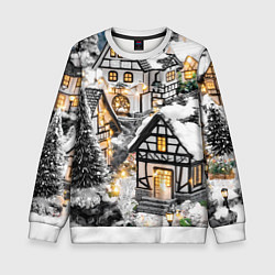 Детский свитшот Объемные новогодние дома
