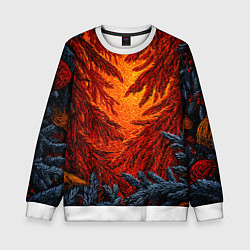 Детский свитшот Новогодние ветки елок