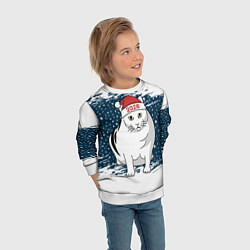 Свитшот детский Кот Бендер - 2026, цвет: 3D-белый — фото 2