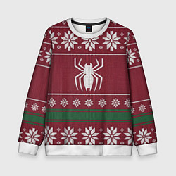 Детский свитшот Рождественский свитер Человека паука