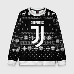 Свитшот детский Ювентус новый год текстура, цвет: 3D-белый