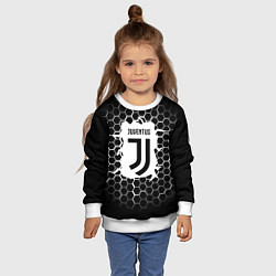 Свитшот детский Juventus соты текстура краски, цвет: 3D-белый — фото 2