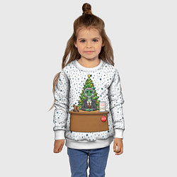 Свитшот детский Я устал я ухожу - новогодний мем 2026, цвет: 3D-белый — фото 2