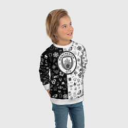 Свитшот детский Манчестер сити ачивки, цвет: 3D-белый — фото 2