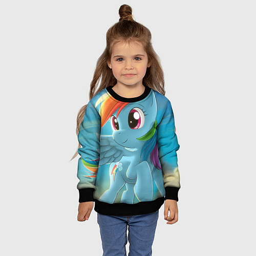Детский свитшот My littlle pony / 3D-Черный – фото 4
