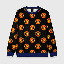 Свитшот детский Manchester United Pattern, цвет: 3D-синий