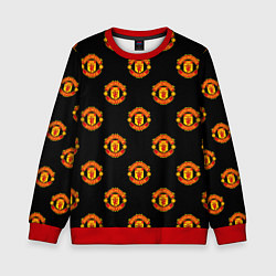 Свитшот детский Manchester United Pattern, цвет: 3D-красный