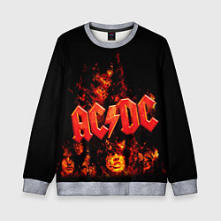 Свитшот детский AC/DC Flame, цвет: 3D-меланж