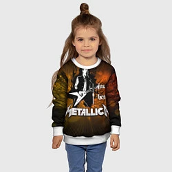 Свитшот детский Metallica: James Hetfield, цвет: 3D-белый — фото 2