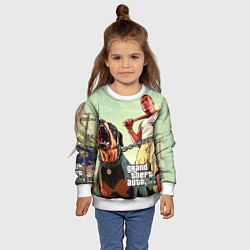 Свитшот детский GTA 5: Franklin Clinton, цвет: 3D-белый — фото 2