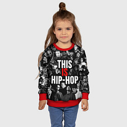 Свитшот детский This is hip-hop, цвет: 3D-красный — фото 2