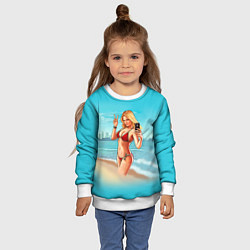 Свитшот детский GTA 5: Sea Girl, цвет: 3D-белый — фото 2