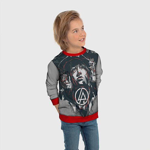 Детский свитшот Linkin Park: My Style / 3D-Красный – фото 3