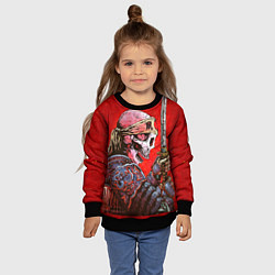 Свитшот детский Череп, цвет: 3D-черный — фото 2