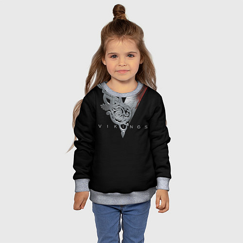 Детский свитшот Vikings Emblem / 3D-Меланж – фото 4