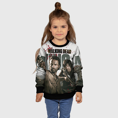 Детский свитшот Walking Hunters / 3D-Черный – фото 4