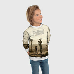 Свитшот детский Fallout City, цвет: 3D-белый — фото 2