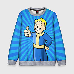 Свитшот детский Fallout Blue, цвет: 3D-меланж