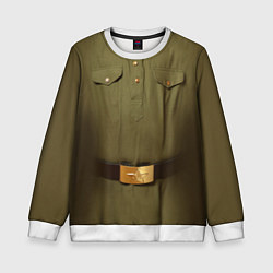 Свитшот детский Униформа солдата, цвет: 3D-белый