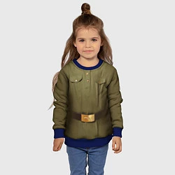 Свитшот детский Униформа солдата, цвет: 3D-синий — фото 2