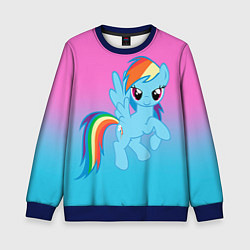 Свитшот детский My Little Pony, цвет: 3D-синий