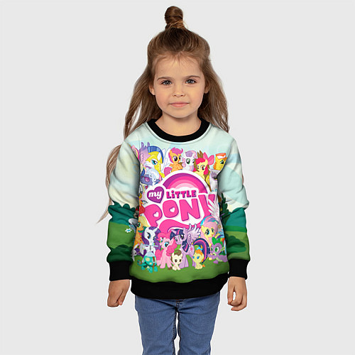 Детский свитшот My Little Pony / 3D-Черный – фото 4