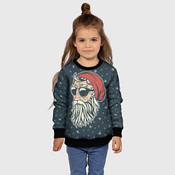 Свитшот детский Санта хипстер, цвет: 3D-черный — фото 2