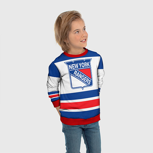 Детский свитшот New York Rangers / 3D-Красный – фото 3