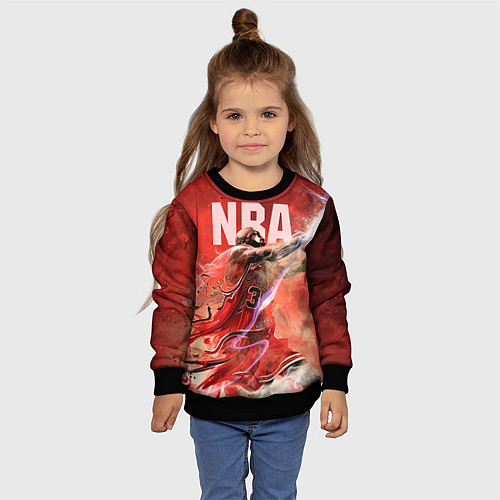 Детский свитшот Спорт NBA / 3D-Черный – фото 4