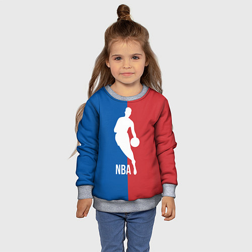 Детский свитшот Эмблема NBA / 3D-Меланж – фото 4