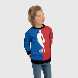 Свитшот детский Эмблема NBA, цвет: 3D-черный — фото 2