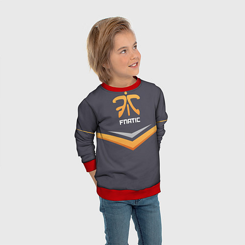 Детский свитшот Fnatic Arrows / 3D-Красный – фото 3