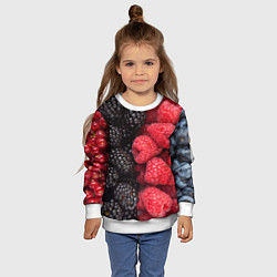 Свитшот детский Ягодная, цвет: 3D-белый — фото 2