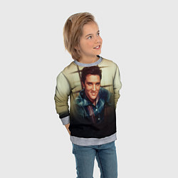 Свитшот детский Элвис Пресли, цвет: 3D-меланж — фото 2