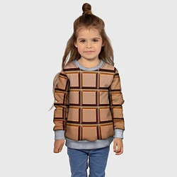 Свитшот детский Шоколад, цвет: 3D-меланж — фото 2