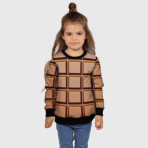 Детский свитшот Шоколад / 3D-Черный – фото 4